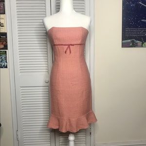Vintage Laundry Pink Tweed Strapless Dress